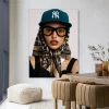 Wandkleed Cool Girl in maat en frame naar keuze