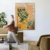 Wandkleed Daisy Lady in maat en frame naar keuze