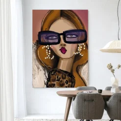 Wandkleed Diva in maat en frame naar keuze