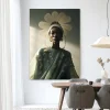 Wandkleed Editorial Flower in maat en frame naar keuze