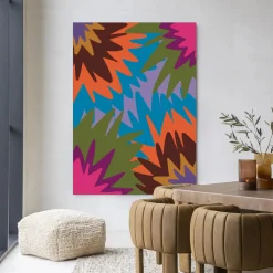Wandkleed Fireworks in maat en frame naar keuze