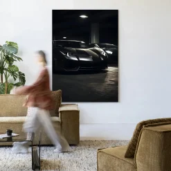 Wandkleed Luxury Garage in maat en frame naar keuze