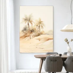 Wandkleed Palm Dust in maat en frame naar keuze