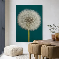 Wandkleed Pluizige Paardenbloem in maat en frame naar keuze