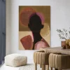 Wandkleed Silhouette Lady 2 in maat en frame naar keuze