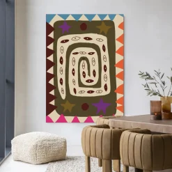 Wandkleed Snake Eye in maat en frame naar keuze