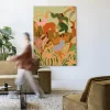 Wandkleed Spring Frolic in maat en frame naar keuze