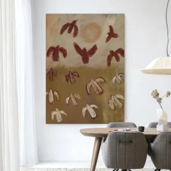 Wandkleed Sunbirds in maat en frame naar keuze