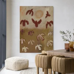 Wandkleed Sunbirds in maat en frame naar keuze