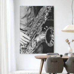 Wandkleed The Man With The Sax in maat en frame naar keuze