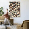 Wandkleed Timber in maat en frame naar keuze