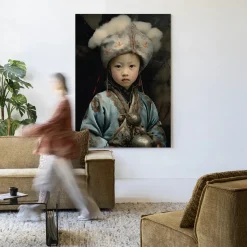 Wandkleed Traditional Child 2 in maat en frame naar keuze