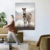 Wandkleed Zebra Mist in maat en frame naar keuze
