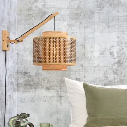 Wandlamp Bhutan 40cm, Bamboe