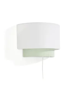 Wandlamp Bianella Rib Velvet, kleur Turquoise