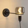 Wandlamp Hazy kleur Zwart