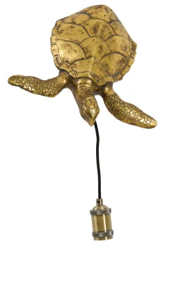 Wandlamp Turtle kleur Brons