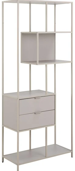 Wandrek Holger Met 2 lades, 185 x 77cm, kleur Grijs