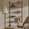 Wandrek Sitra Eikenhout en glas, 202 x 90cm