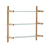Wandrek Sitra Eikenhout en glas, 98 x 110cm