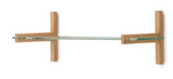 Wandrek Sitra Eikenhout en glas, 28 x 90cm