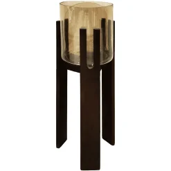 Windlicht Paige 64cm, kleur Walnut