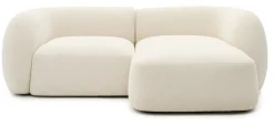 2-zits Loungebank Martina Structuurstof, 230cm, kleur Ecru