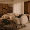 4-zits Loungebank Martina Structuurstof, 377cm, kleur Ecru