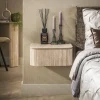 Zwevend Nachtkastje Laycie Keramiek in Travertin-look, Met 1 lade