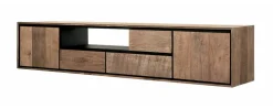 Zwevend TV-meubel Metropole Teakhout, 195cm